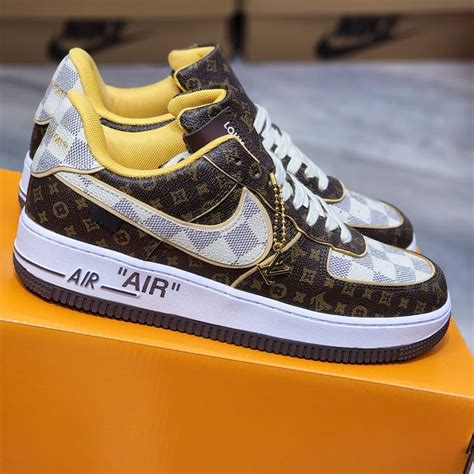 nike air force 1 low louis vuitton monogram brown damier|nike air force 1 low monogram.